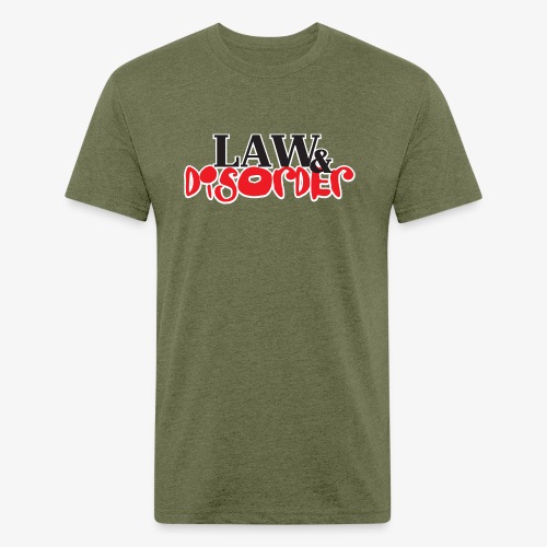 Law DISORDER Logo - Men’s Fitted Poly/Cotton T-Shirt