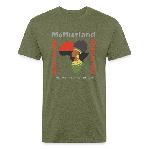 MOTHERLAND - Afrofuturism - Men’s Fitted Poly/Cotton T-Shirt