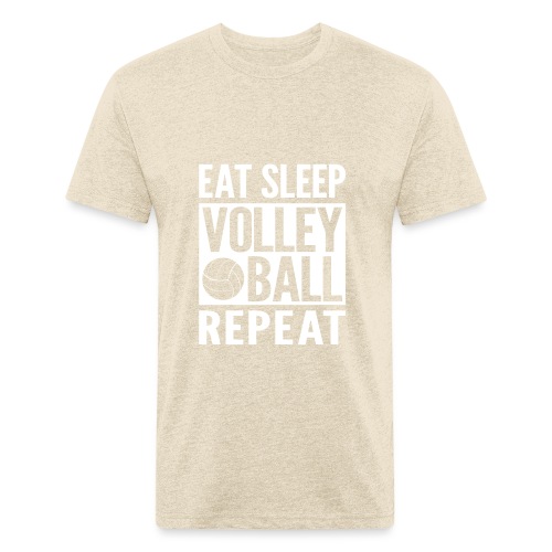 Eat Sleep Volleyball Repeat - Men’s Fitted Poly/Cotton T-Shirt