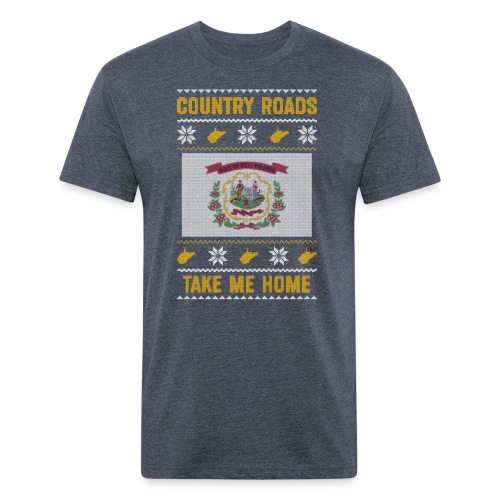country roads - Fitted Cotton/Poly T-Shirt by Next Level