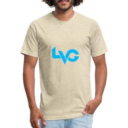 LVG logo blue - Men’s Fitted Poly/Cotton T-Shirt