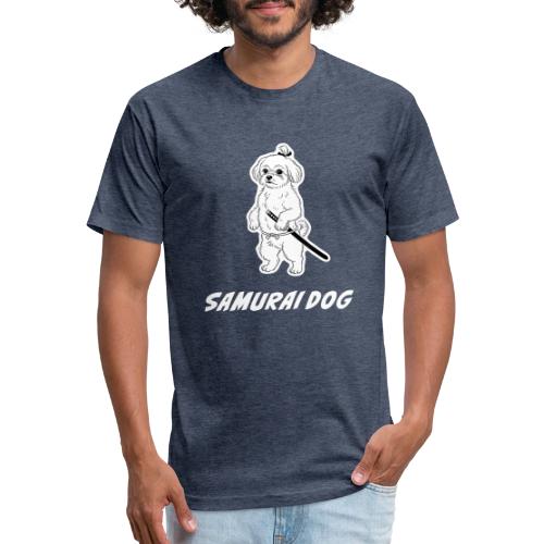 Samurai Maltese Katana Warrior Dog Tee - Unisex Poly/Cotton T-Shirt