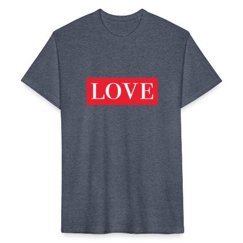 Red LOVE - Fitted Cotton/Poly T-Shirt by Next Level