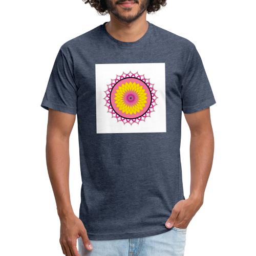 Lotus Flower Mandala - Men’s Fitted Poly/Cotton T-Shirt