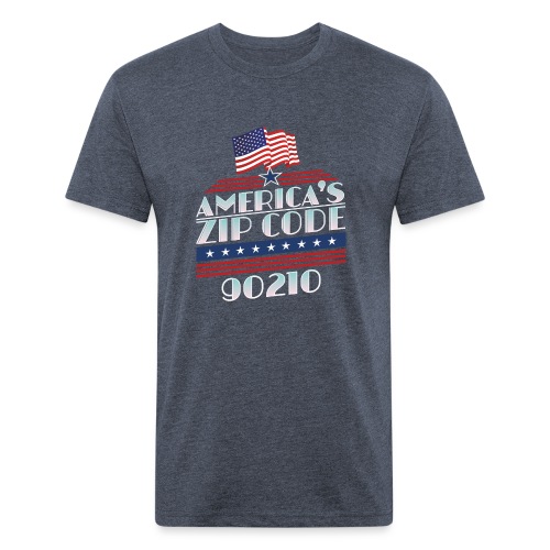90210 Americas ZipCode Merchandise - Men’s Fitted Poly/Cotton T-Shirt
