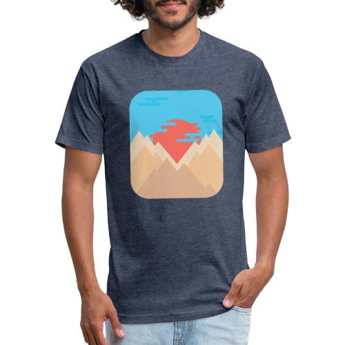 landscape - Men’s Fitted Poly/Cotton T-Shirt