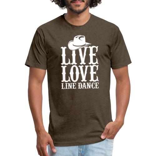 Live Love Line Dance - Men’s Fitted Poly/Cotton T-Shirt