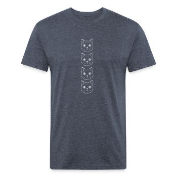 Cat Lover Cat Owner Cute Cats - Unisex Poly/Cotton T-Shirt - heather navy - Front - Jose (178cm)