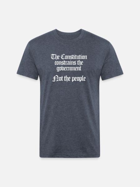 Constitution Constrains The Government - Unisex Poly/Cotton T-Shirt - heather navy