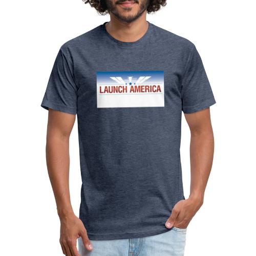 Launch America banner - Fitted Cotton/Poly T-Shirt by Next Level