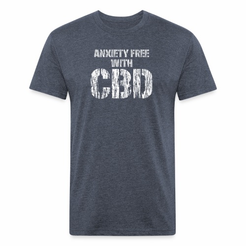 anxiety free - Men’s Fitted Poly/Cotton T-Shirt