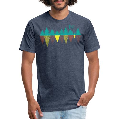 Treeline Geometry - Men’s Fitted Poly/Cotton T-Shirt