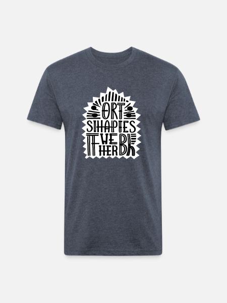 Shapes That Speak Funny - Unisex Poly/Cotton T-Shirt - heather navy
