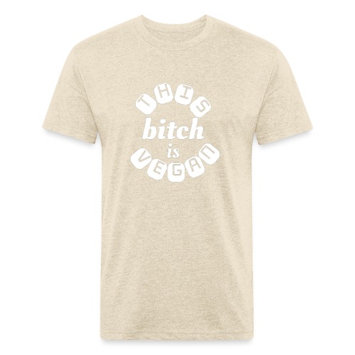 This Bitch Is Vegan - Men’s Fitted Poly/Cotton T-Shirt