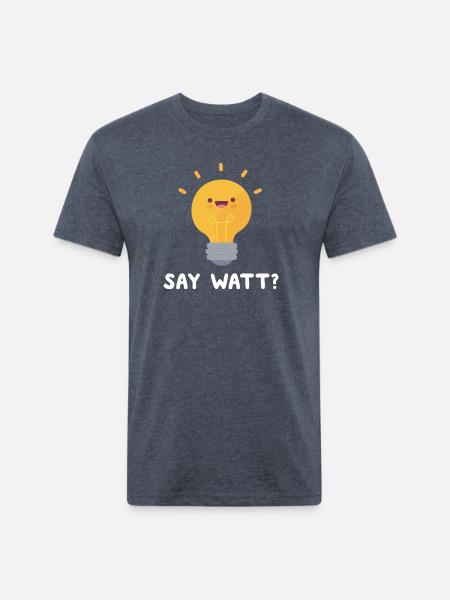 Saw Watt Lightbulb - Unisex Poly/Cotton T-Shirt - heather navy