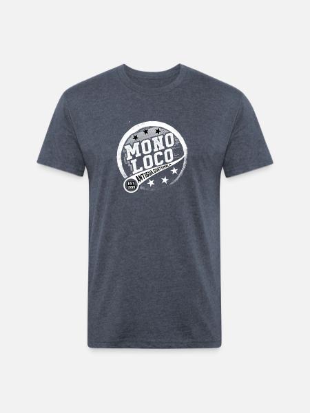 mono loco - Unisex Poly/Cotton T-Shirt - heather navy