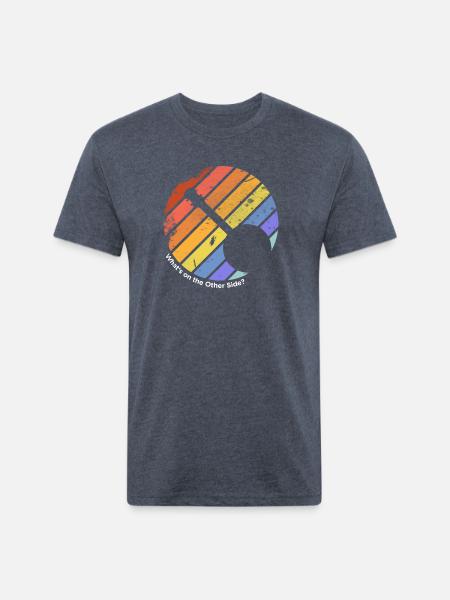 Rainbow Connection - Unisex Poly/Cotton T-Shirt - heather navy