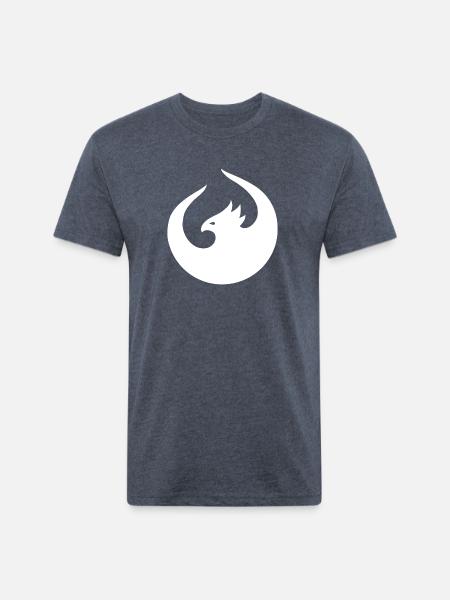UI5 Phoenix Mono White - Unisex Poly/Cotton T-Shirt - heather navy