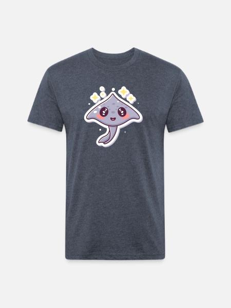 Manta Lover - Unisex Poly/Cotton T-Shirt - heather navy