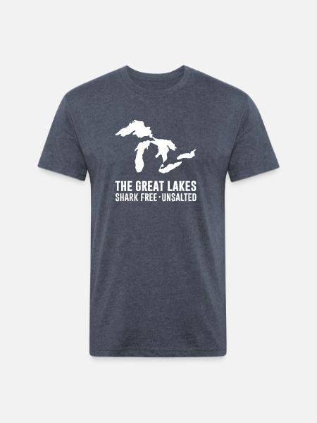The Great Lakes - Unisex Poly/Cotton T-Shirt - heather navy