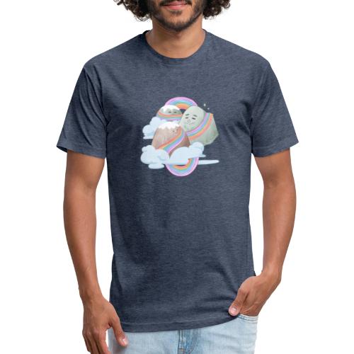 Rainbow Mountain - Men’s Fitted Poly/Cotton T-Shirt