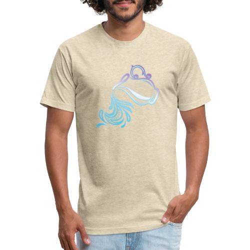 Aquarius Zodiac Air Sign Water Bearer Logo - Men’s Fitted Poly/Cotton T-Shirt