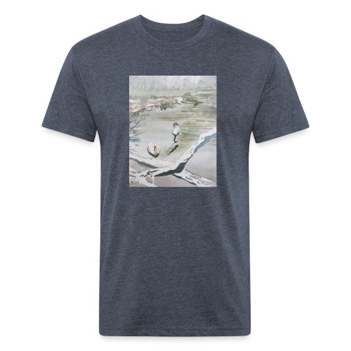 White swans - Men’s Fitted Poly/Cotton T-Shirt