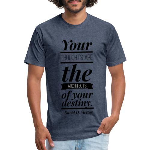 Your Thoughts Create Destiny - Men’s Fitted Poly/Cotton T-Shirt
