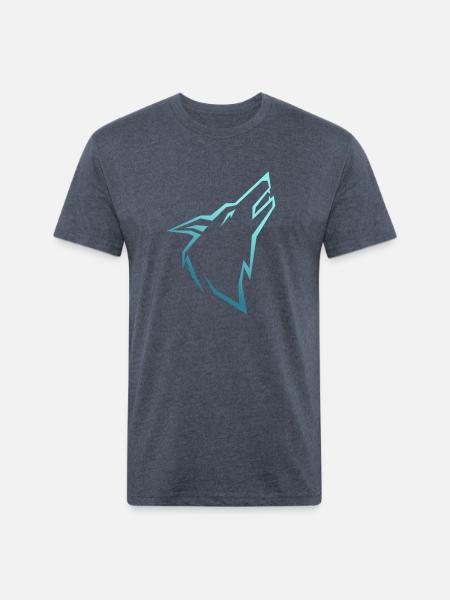 howl wolf - Unisex Poly/Cotton T-Shirt - heather navy