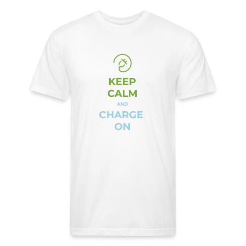 Keep calm and charge on - Unisex Poly/Cotton T-Shirt