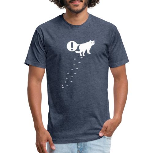 Cat_Walking - Men’s Fitted Poly/Cotton T-Shirt