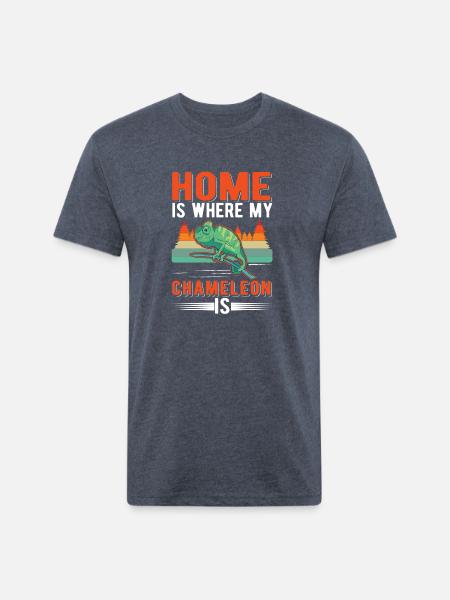 Chameleon Home - Unisex Poly/Cotton T-Shirt - heather navy