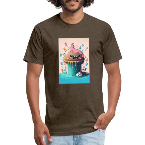 Cake Caricature - January 1st Dessert Psychedelics - Men’s Fitted Poly/Cotton T-Shirt