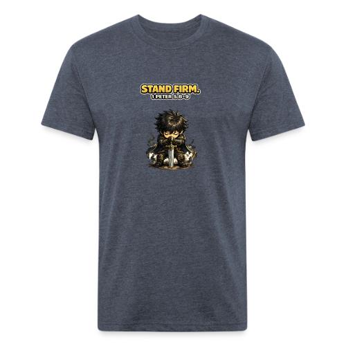 Stand Firm Chibi Warrior | 1 Peter 5:8-9 - Unisex Poly/Cotton T-Shirt