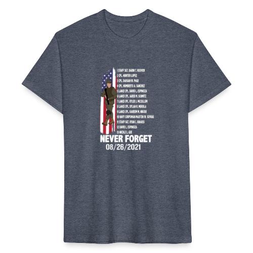 Names Of Fallen Soldiers 13 Heroes Never Forget - Fitted Cotton/Poly T-Shirt by Next Level