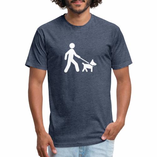 Walk the dog - Men’s Fitted Poly/Cotton T-Shirt