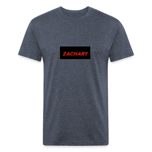 ZACHARY LOGO 9 - Men’s Fitted Poly/Cotton T-Shirt
