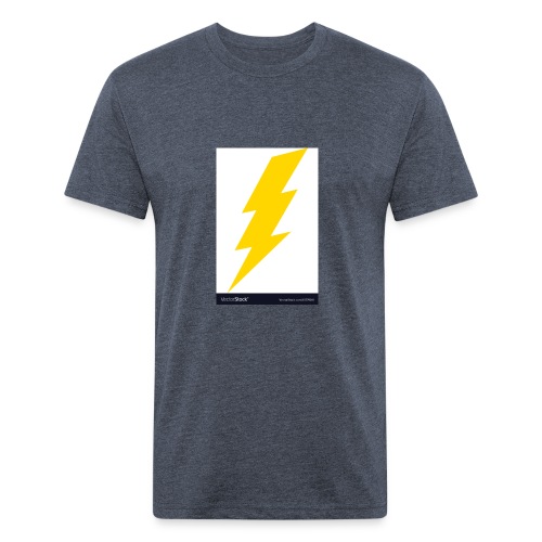 electric lightning bolt vector 15779011 - Men’s Fitted Poly/Cotton T-Shirt
