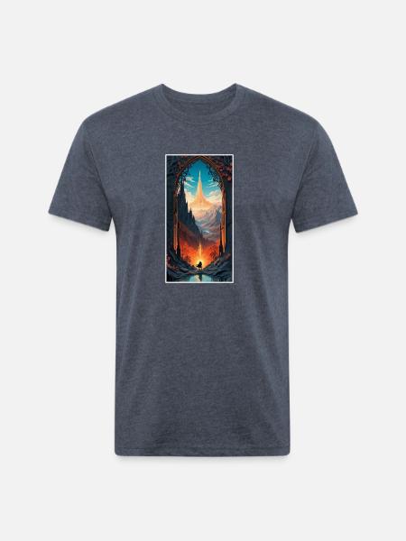 Fantastic Journey - Unisex Poly/Cotton T-Shirt - heather navy