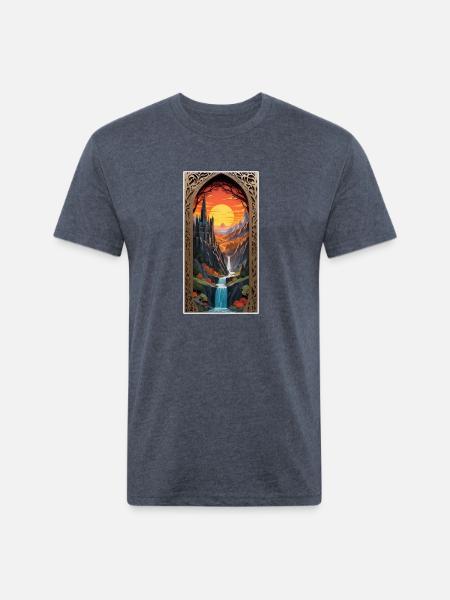 Fantastic Journey - Unisex Poly/Cotton T-Shirt - heather navy