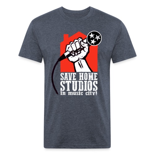 Save Home Studios In Music City - Fitted Cotton/Poly T-Shirt by Next Level