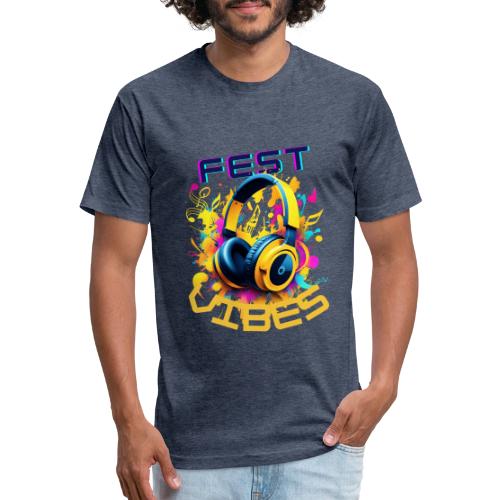 Festival Vibes! Yellow Headphones - Music Lover - Unisex Poly/Cotton T-Shirt