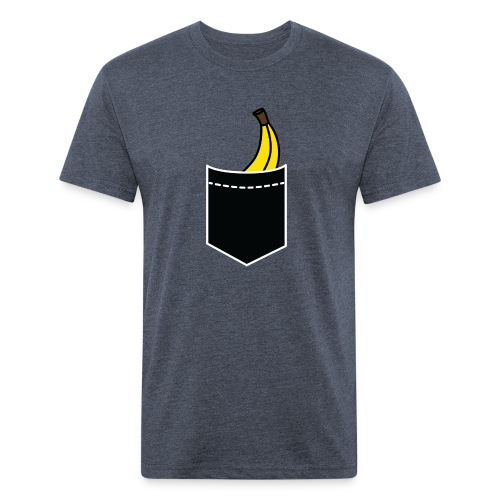 banana pocket funny innuendo quote slogan saying - Men’s Fitted Poly/Cotton T-Shirt
