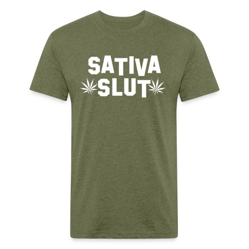 Sativa Slut - Men’s Fitted Poly/Cotton T-Shirt