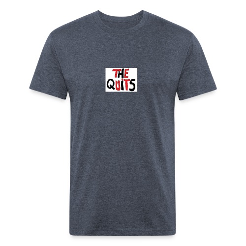 quits logo - Men’s Fitted Poly/Cotton T-Shirt
