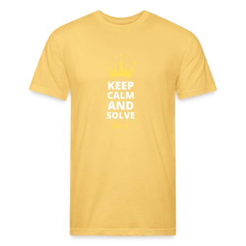 Keep Calm and Solve - Men’s Fitted Poly/Cotton T-Shirt