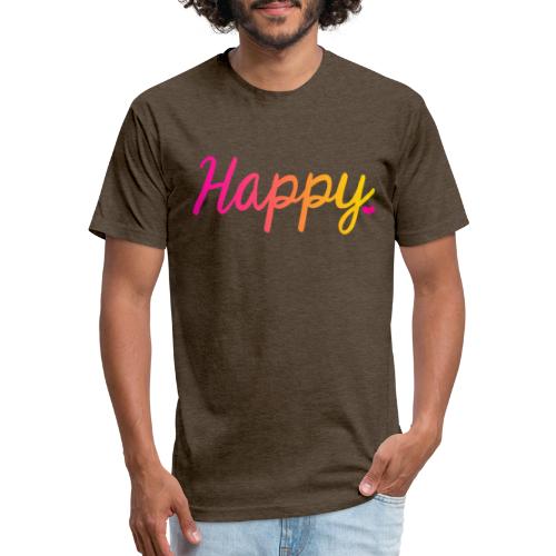 HAPPY - Men’s Fitted Poly/Cotton T-Shirt