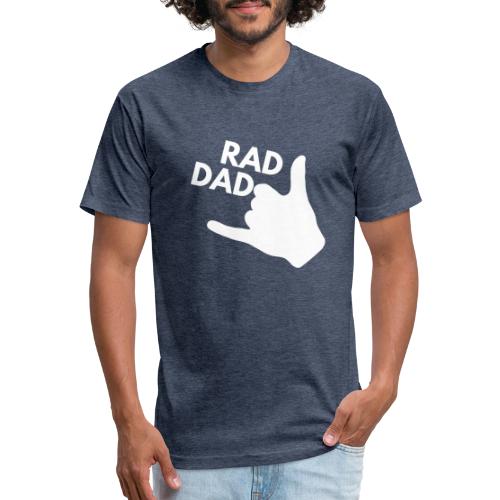 Rad Dad - on Dark Shirts - Men’s Fitted Poly/Cotton T-Shirt