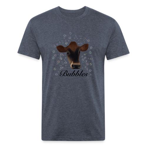 Bubbles, Black Version - Unisex Poly/Cotton T-Shirt
