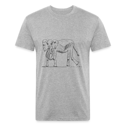 Dancing elephant - Fitted Cotton/Poly T-Shirt by Next Level